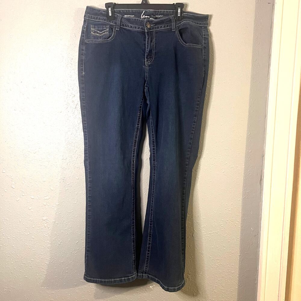 Lane Bryant Womens SZ 18 Bootcut Dark Wash Jeans Plus Size Slimming Retro Y2k 90